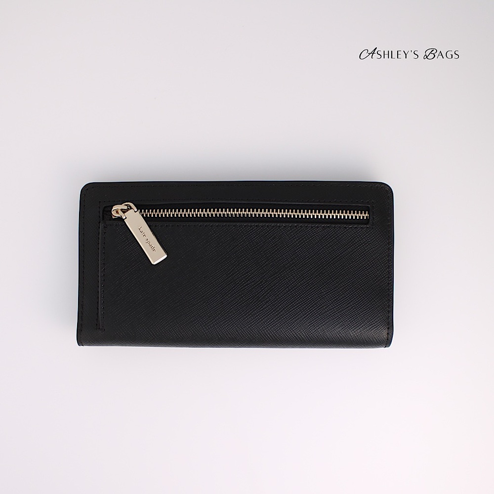 Kate Spade Staci Large Slim Bifold Wallet In Black - Picture 2 of 3